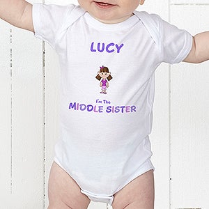 Sister Character© Personalized Colored Baby Bodysuit