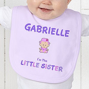 Personalized Baby Bib - I'm the Sister