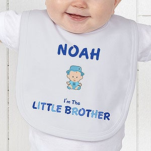 Personalized Baby Bib - I'm the Brother