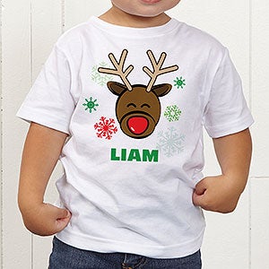Christmas Reindeer Personalized Toddler T-Shirt