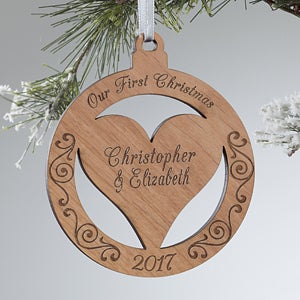 Our Love Personalized Wood Ornament