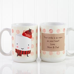 Marshmallow Personalized Mug 15 oz.-  White