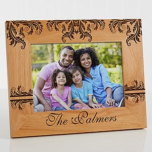 Damask Personalized Family Frame- 5 x 7