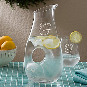 Luigi Bormioli® Engraved Initial Carafe