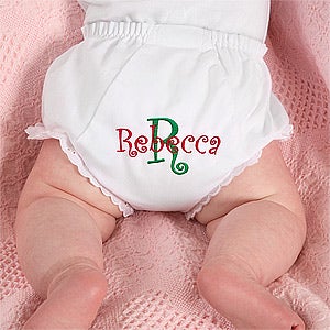 Fancy Pants Holiday Embroidered Diaper Cover