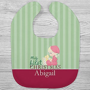 Precious Moments Personalized Christmas Baby Bib