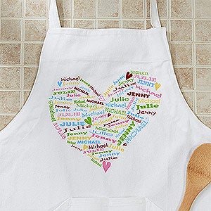 Her Heart Of Love Personalized Apron