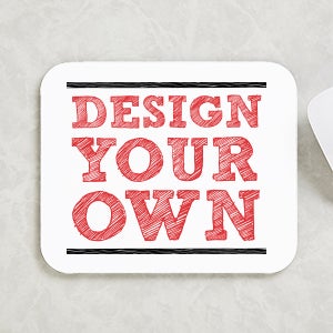 Design Your Own Personalized Horizontal Mouse Pad - White