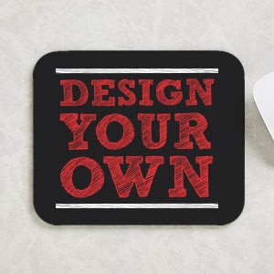 Design Your Own Personalized Horizontal Mouse Pad - Black