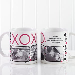 Personalized Romantic Photo Coffee Mugs - Hugs & Kisses