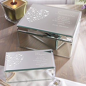 Love Is Kind Personalized Mirrored Jewelry Boxes - 12538