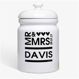 Mr. and Mrs. Personalized Cookie Jar - #12541