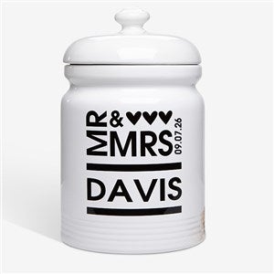Mr. and Mrs. Personalized Cookie Jar - #12541