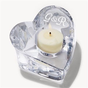 Personalized Couples Crystal Heart Votive Candle Holder - 12566