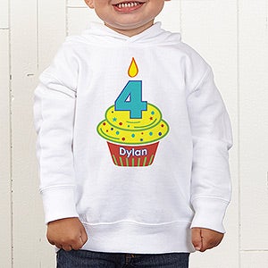 My Little Cupcake Personalized Birthday Toddler Hooded Sweatshirt
