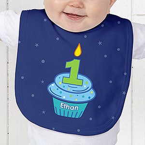Personalized Birthday Baby Bib - Little Cupcake