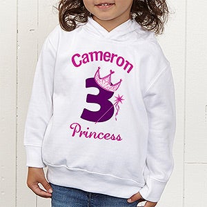 Birthday Princess Personalized Toddler Hooded Sweatshirt