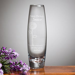 Birthday Blooms Personalized Bud Vase