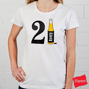 21st Birthday Personalized White Fitted Tee