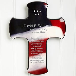 Personalized Wall Cross   Soldiers Prayer