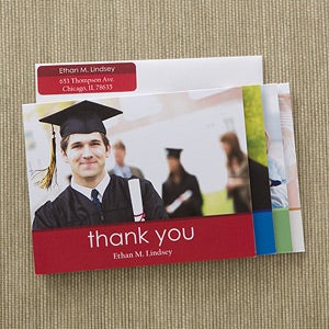 Graduation Thank You Photo Note Cards & Envelopes