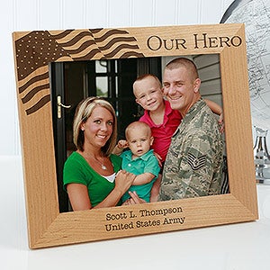 Personalized Military Hero Picture Frames   8 x 10