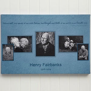 A Wonderful Life Memorial 20 x 30 Photo Collage Canvas Print-5 Photos