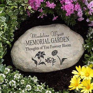 Personalized Memorial Garden Stone - Custom Memorial, Bereavement & Sympathy Gifts - #12644-LN