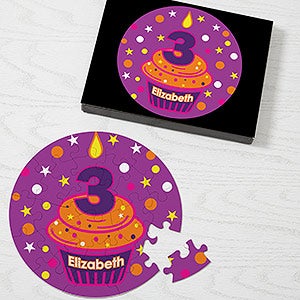 Kids Personalized Birthday Puzzles - Birthday Cupcake