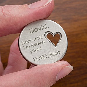 Military Love Personalized Heart Pocket Token
