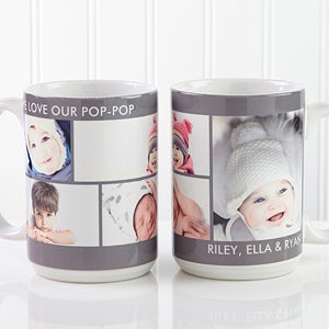 5 Photo Collage Large Personalized Photo Coffee Mugs - Picture Perfect