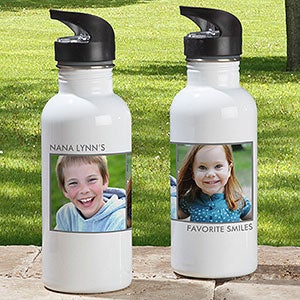 Picture Perfect Personalized Photo Water Bottle-2 Photos
