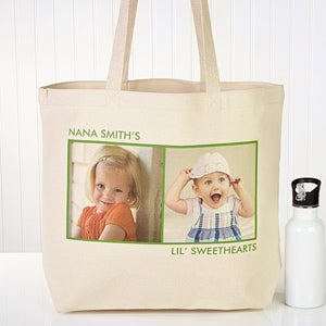 Picture Perfect Personalized Canvas Tote-2 Photos