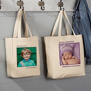 Personalized Photo Canvas Tote Bag for Her - 12734