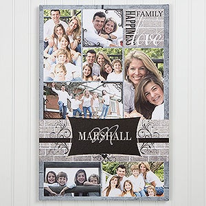 Family Photo Memories Personalized Canvas Print - 24x36