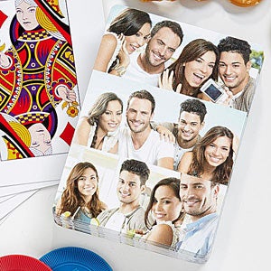 Photo Collage Personalized Playing Cards- 3 Photos