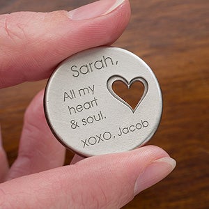 All My Love Personalized Heart Pocket Token