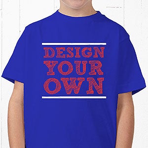 Create Your Own Custom Kids T-Shirts - Royal Blue - Design Your Own