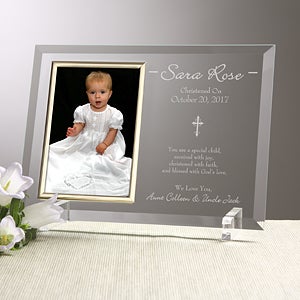 Christened With Faith Personalized Frame