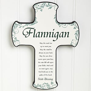 Traditional Irish Blessing Personalized Cross