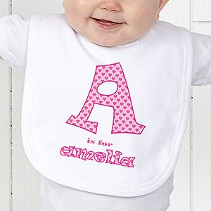 Alphabet Name Personalized Infant Bib