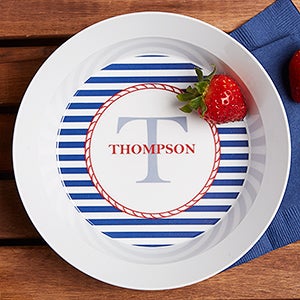 Anchors Aweigh! Personalized Melamine Bowl