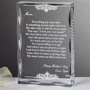 Personalized Keepsake Gifts for Mothers - Dear Mom Poem - #12869
