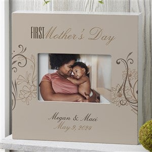 Her First Mother's Day Personalized 4x6 Box Frame Horizontal