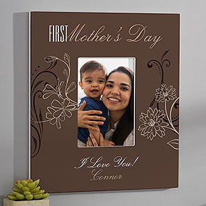 Her First Mother's Day Personalized 5x7 Wall Frame Vertical