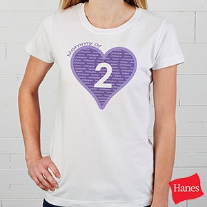Mommy Of Personalized White Fitted Tee