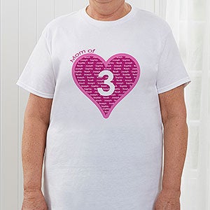 Personalized T-Shirt for Women - Mommy Of - Adult X-Large - Royal Blue