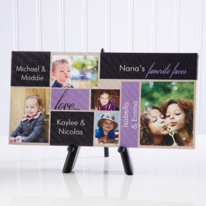 My Favorite Faces Personalized Canvas Print-5 Photos- 5½ x 11