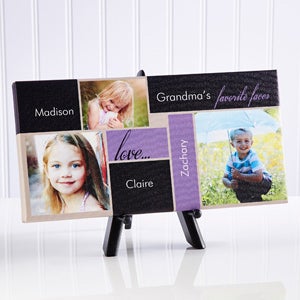 My Favorite Faces Personalized Canvas Print-3 Photos- 5½ x 11