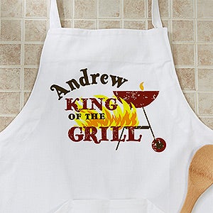 King Of The Grill Personalized Adult Apron